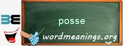 WordMeaning blackboard for posse